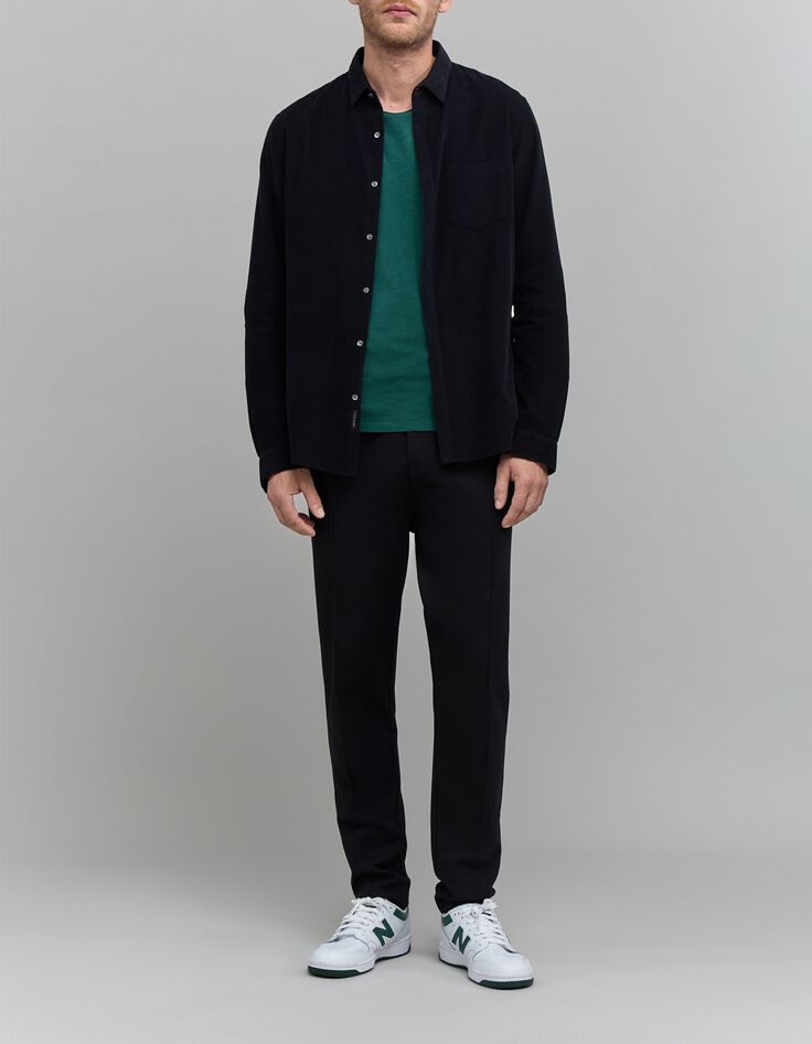 Dennengroen T-shirt De Essential biokatoen ronde hals-5