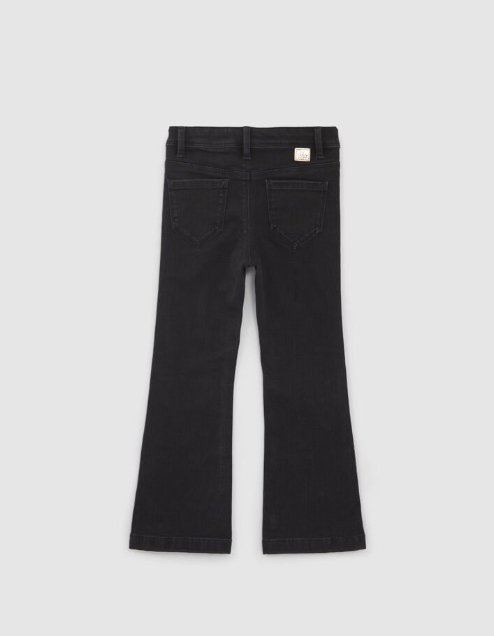 Girls’ black FLARED jeans with paisley print bow-5