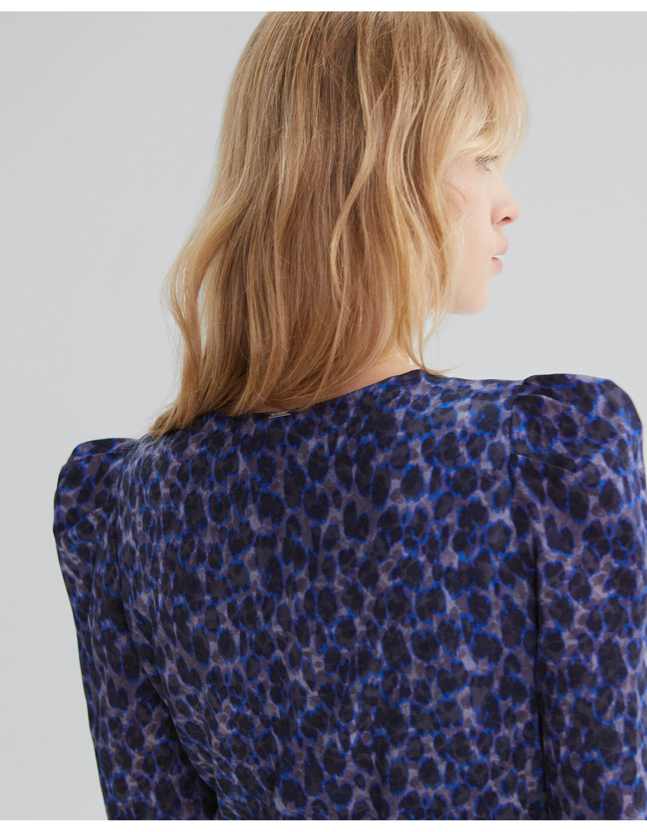 Vestido azul animal print sales