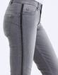 Women's grey 7/8 slim sculpt-up jeans, side braid-5