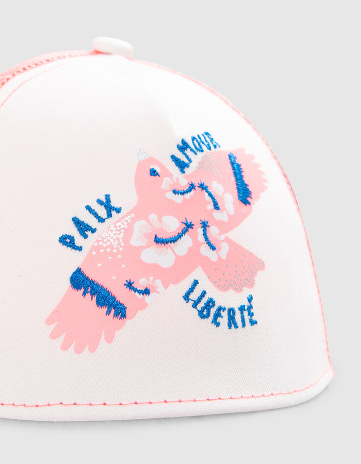 Gorra silver, rosa, malla rosa fluo niña-4
