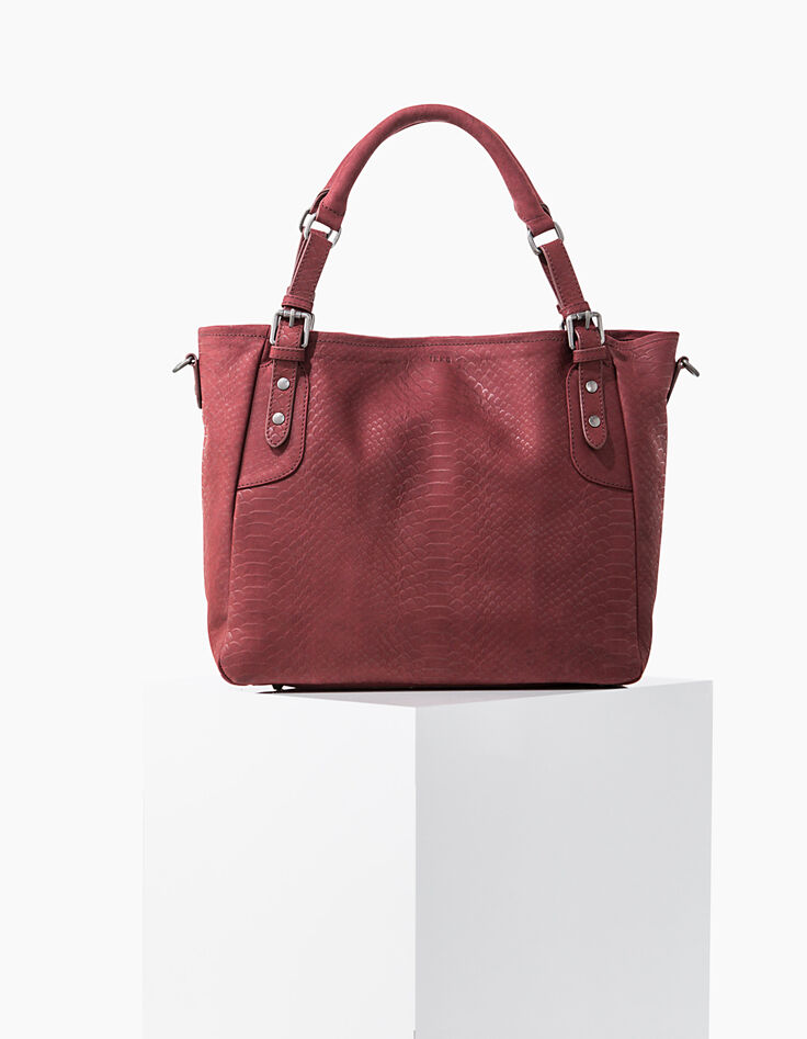 Women's The Artist reptile-look calfskin tote bag-3