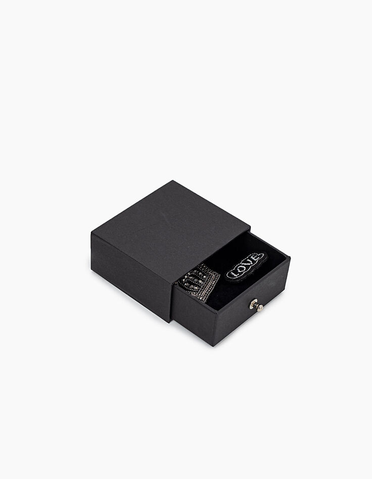 Coffret 3 pins bijoux Couronne Love et Vanité femme-2