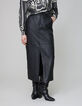 Pure Edition-Damenrock aus schwarzem Leder-1