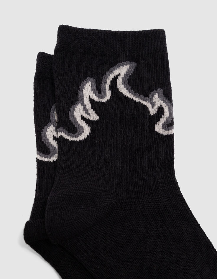 Boys’ black, green and beige socks-6