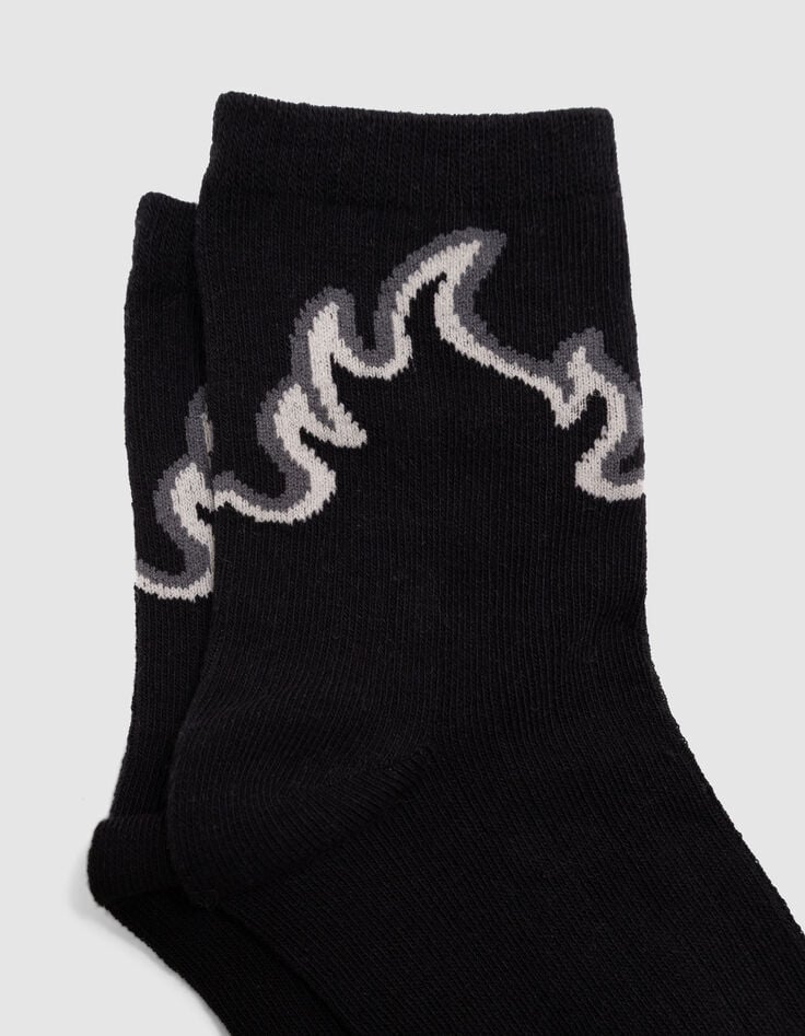 Boys’ black, green and beige socks-6 Boys’ black, green and beige socks-6