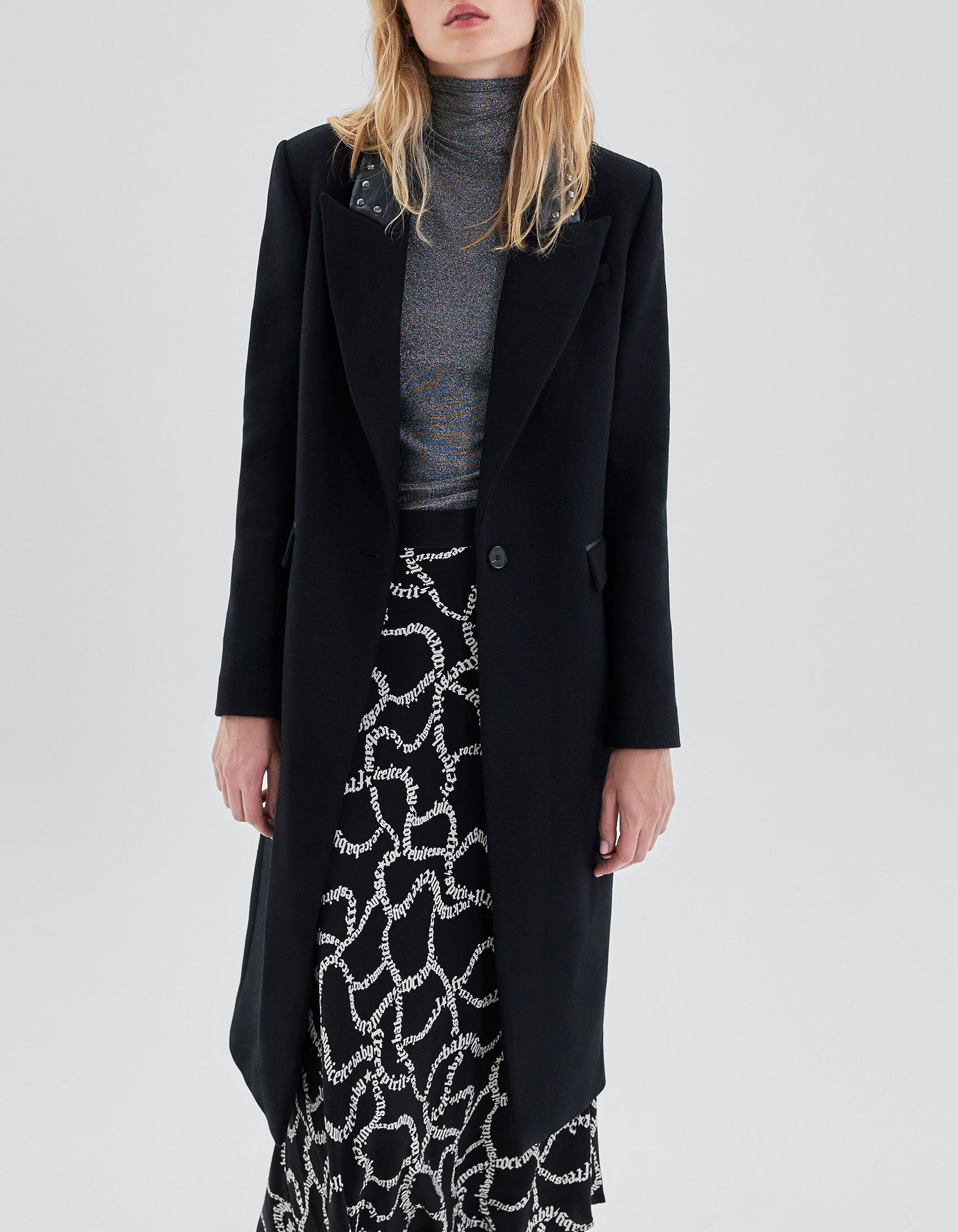 Ikks manteau 2025 femme noir