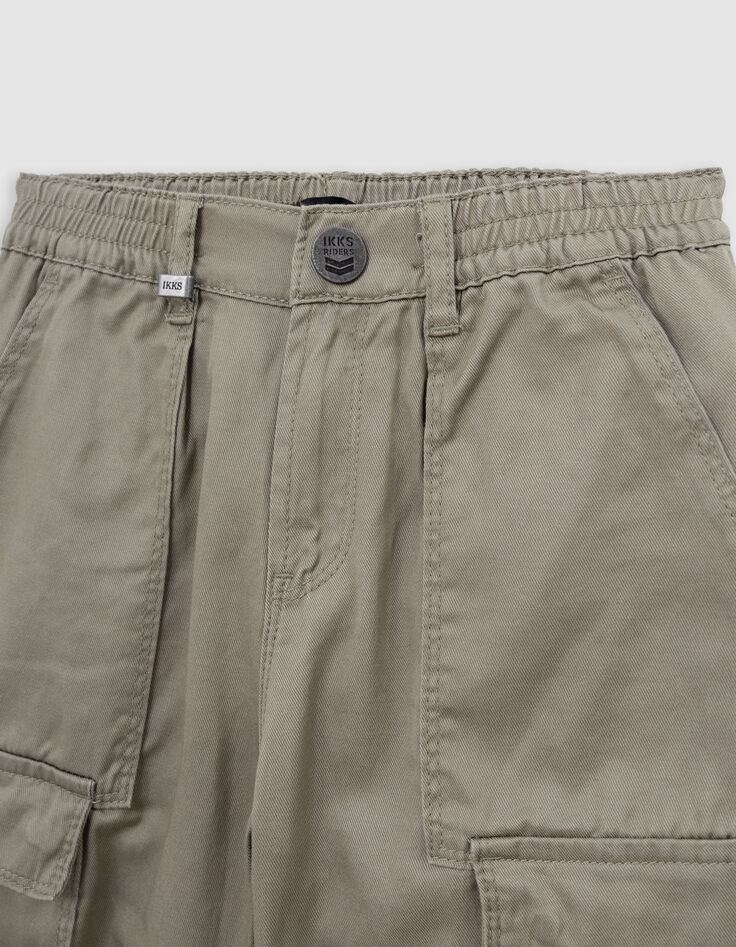 Pantalon BATTLE kaki taille élastiquée garçon-5