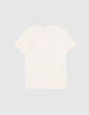 Ecru T-shirt opdruk bladeren jungle-2