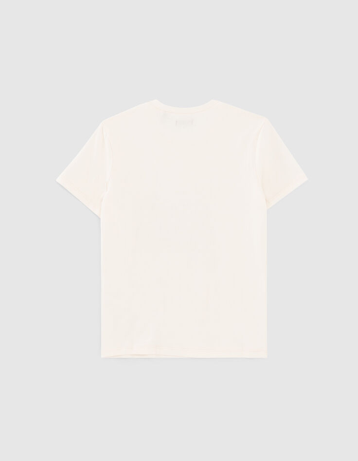 Ecru T-shirt opdruk bladeren jungle-2