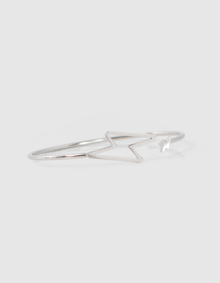 Pulsera metal blanco charm rayo ni&ntilde;a-2