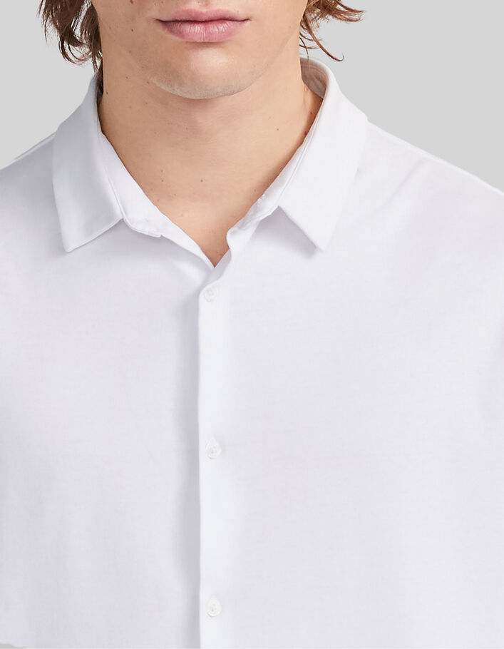 Men’s white ABSOLUTE DRY knit EASY shirt - IKKS
