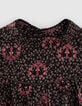 Baby girls’ black lily print dress-2