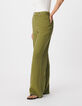 Jean large vert Lyocell&reg; taille haute Edie Femme-5