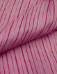 Chemise ray&eacute;e rose et rouge cropped Femme-7