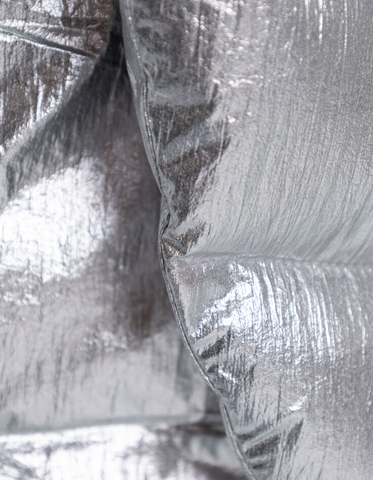 Capuche doudoune argent nylon Femme-6 Capuche doudoune argent nylon Femme-6