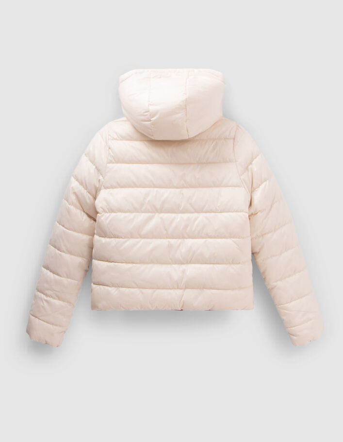 Doudoune réversible écrue ou terracotta fille-4