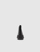 Women’s black leather Chelsea boots with lugged sole-3