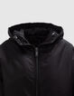 Parka negra largo medio bomber mujer-5