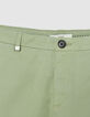 Men's green slim-fit chino pants-7