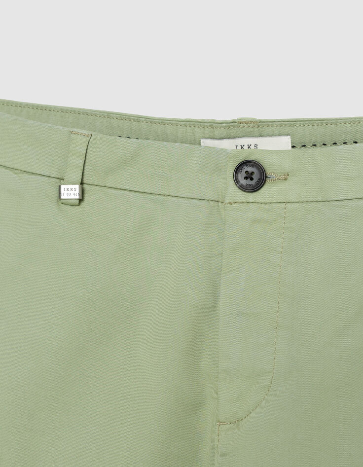 Men's green slim-fit chino pants-7