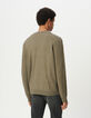 Jersey beige punto SEAWOOL® relieve lateral mangas hombre-3
