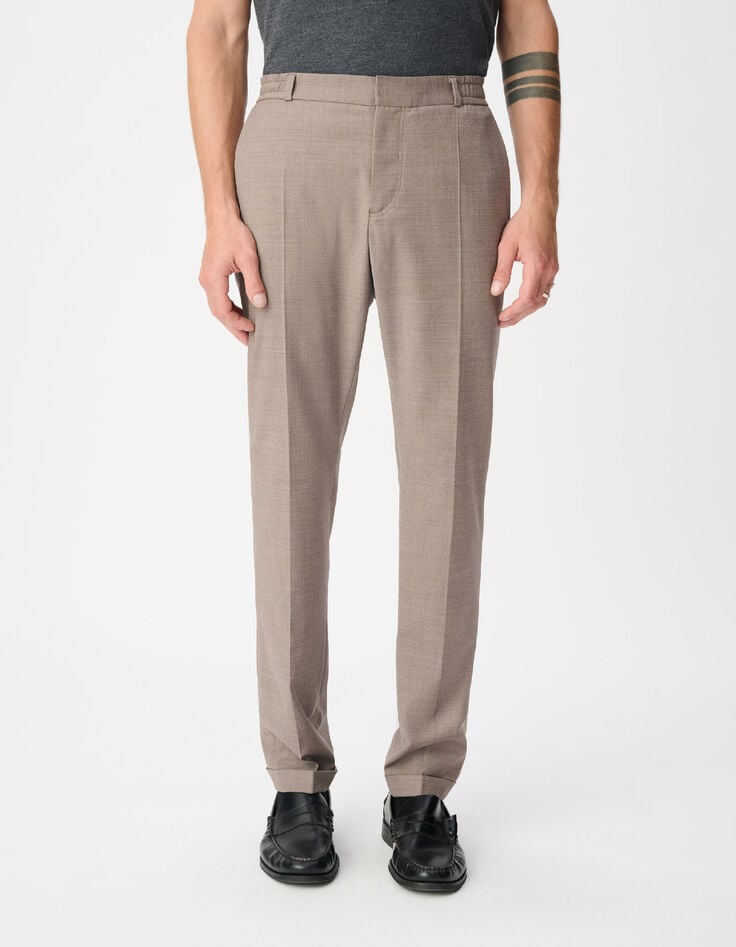Pantalon de costume beige chin&eacute; TRAVEL SUIT Homme-2