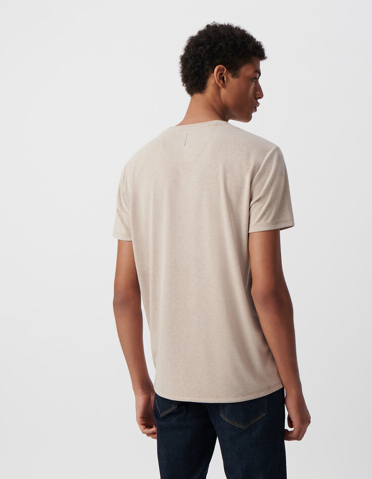 Men’s sand hemp blend DRY FAST T-shirt-3