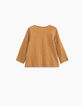 Oker T-shirt opdruk geborduurde letter K babymeisjes -4