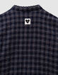 Marineblaue Karobluse Mädchen-6