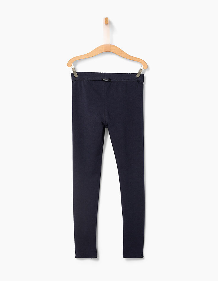 Leggings réversible marine et étoiles fille-4