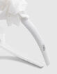 Girls’ white headband with 3D flower decor-5