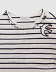 T-shirt marinière broderie oiseau bébé fille-2