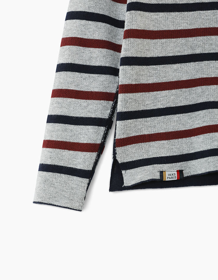 Jersey reversible navy Club Electro y gris rayas niño -5
