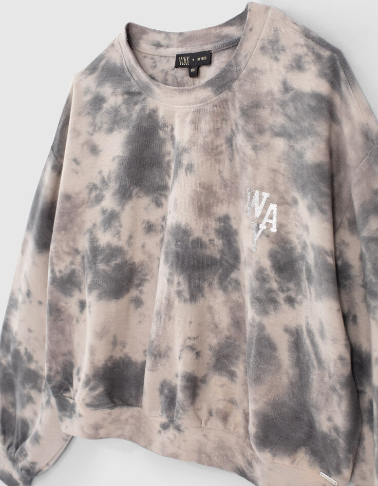 Cropped sweater wit en zwart tie and dye meisjes-6