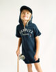 Girls’ navy sweatshirt dress-1