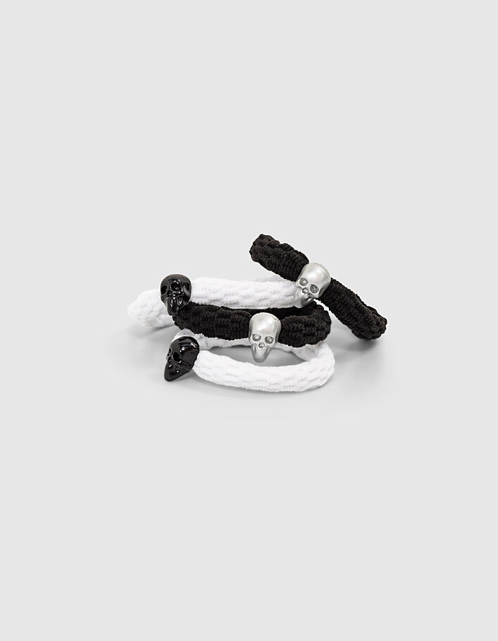 Girls’ black and white elastic hairbands - IKKS