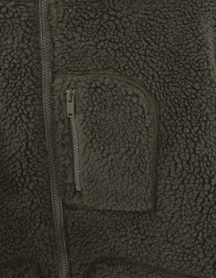 Manteau r&eacute;versible kaki Sherpa ou matelass&eacute; fille-4