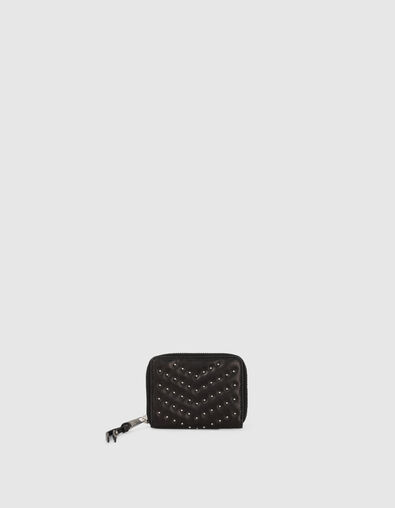Women’s black leather 1440 mini Compagnon wallet - IKKS