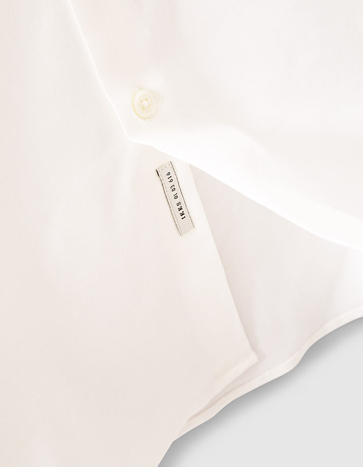 Weißes SLIM-Herrenhemd mit STAIN-PROOF-Finish-4
