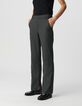 Women's gray striped tennis suit pants-2