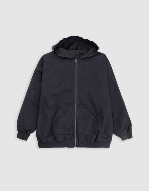 Black hooded jacket for girls - IKKS