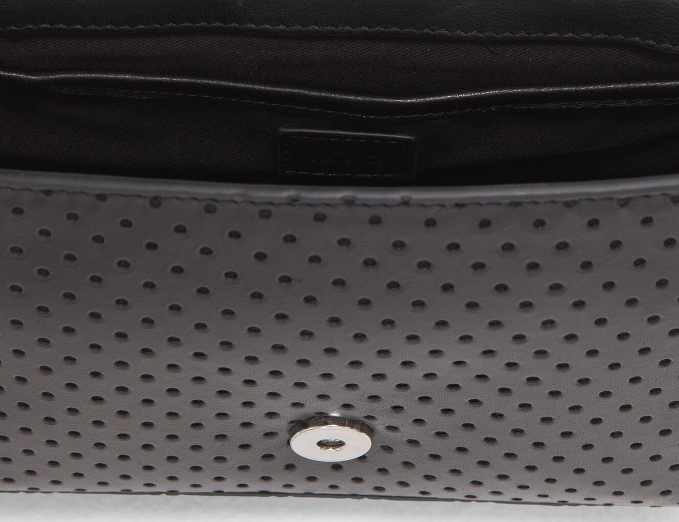 Women's black perforated leather The KINGSTON 111 bag - IKKS-5