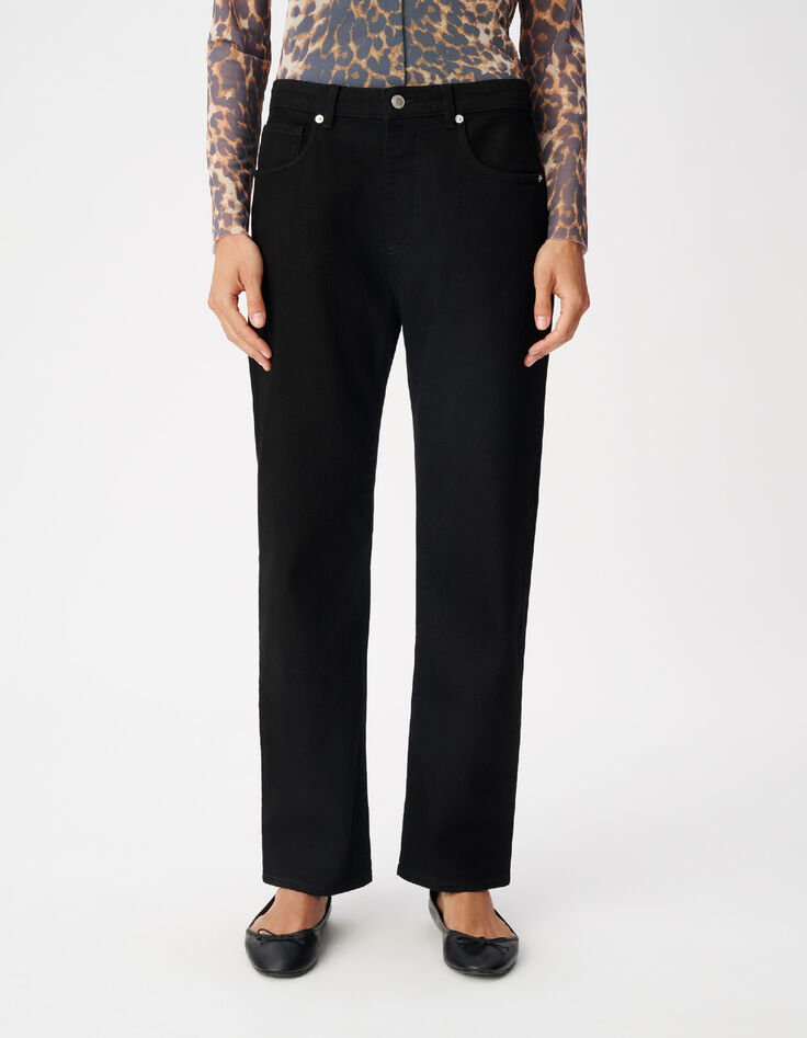 Jean droit noir 7/8e Anders Femme-2