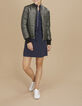 Marine jurk met rits en strik in taille I.Code-6