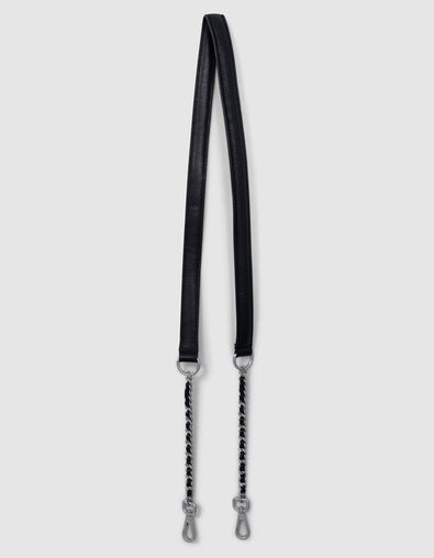 La bandouli&egrave;re 111 en cuir d'agneau chrome free femme - IKKS
