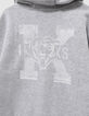 Boys&rsquo; grey hoodie with XL image on back-9