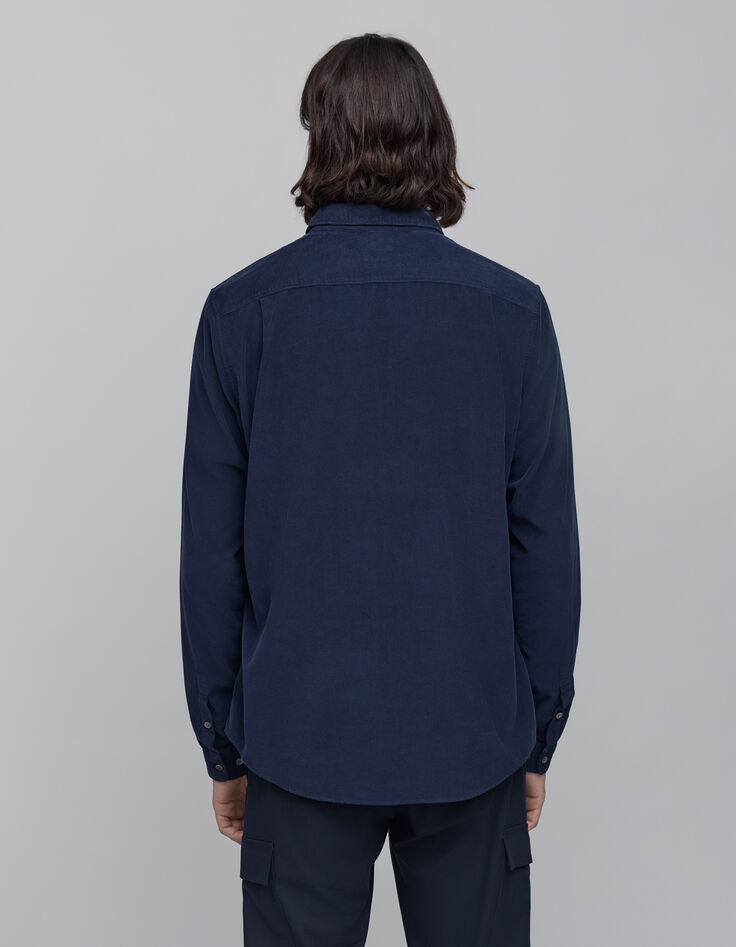 Herenhemd indigo fluweel milleraies-10