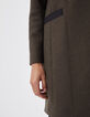 Manteau mi- long kaki majorité laine capuche amovible femme-5