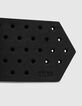 Ceinture large noire en cuir perforé Femme-4